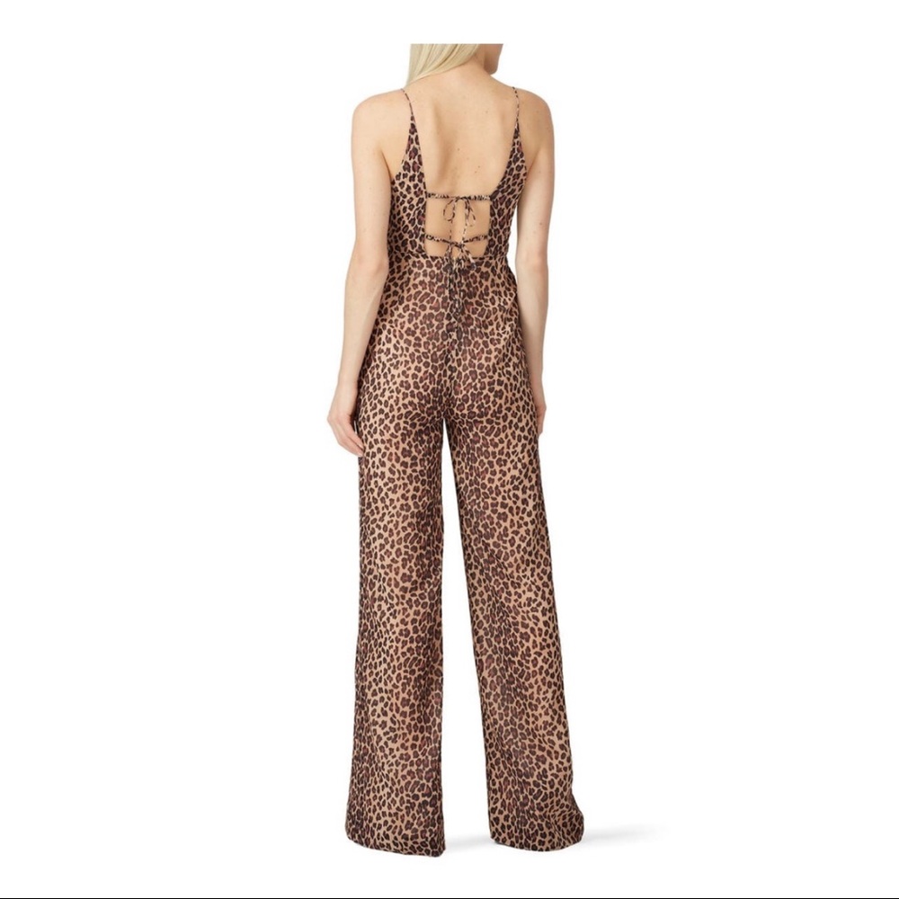 Jonathan Simkhai Leopard Print Tie Back Jumpsuit